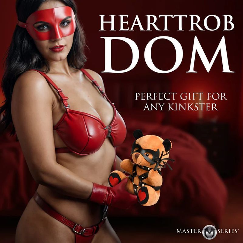 Dom Teddy Bear Plushy – Collectible 8.7 Inch Plush Toy with Vegan Leather Harness > Novelties > Gag Gifts - Tophatter Daily Deals