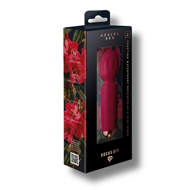 Rechargeable Silicone Mini Wand (Azalea Red) – Waterproof 16 Mode Wand Vibrator > Sex Toys > Mini Massagers - Tophatter Daily Deals