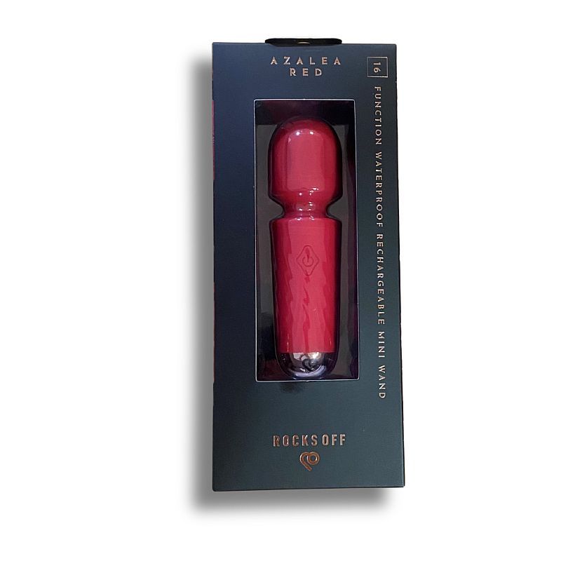 Rechargeable Silicone Mini Wand (Azalea Red) – Waterproof 16 Mode Wand Vibrator > Sex Toys > Mini Massagers - Tophatter Daily Deals