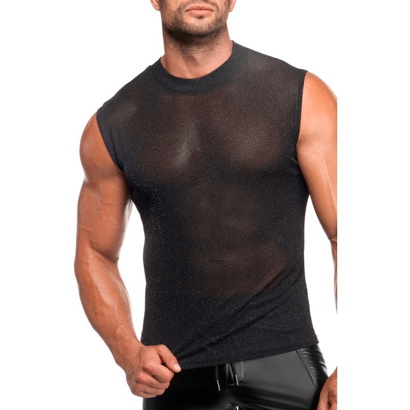Onyx Skin Tank – Sleeveless Transparent Mesh Lingerie Top > Clothes > Mens Apparel - Tophatter Daily Deals