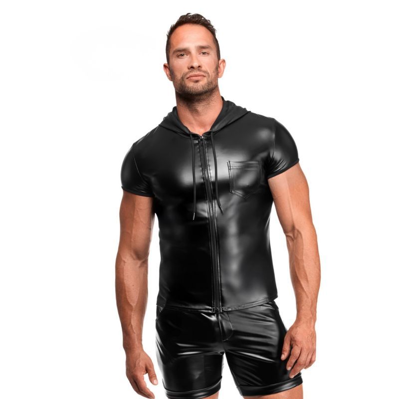 Vexen Hooded T-Shirt – Powerwetlook Fabric Shirt > Clothes > Mens Apparel - Tophatter Daily Deals