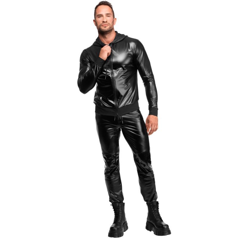 Vexen Hooded Jacket – Sleek High-Gloss Powerwetlook Jacket > Clothes > Mens Latex - Tophatter Daily Deals
