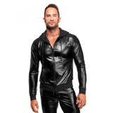 Vexen Hooded Jacket – Sleek High-Gloss Powerwetlook Jacket > Clothes > Mens Latex - Tophatter Daily Deals