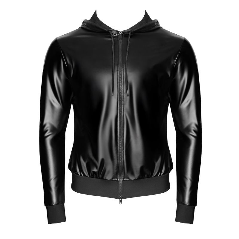 Vexen Hooded Jacket – Sleek High-Gloss Powerwetlook Jacket > Clothes > Mens Latex - Tophatter Daily Deals
