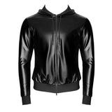 Vexen Hooded Jacket – Sleek High-Gloss Powerwetlook Jacket > Clothes > Mens Latex - Tophatter Daily Deals