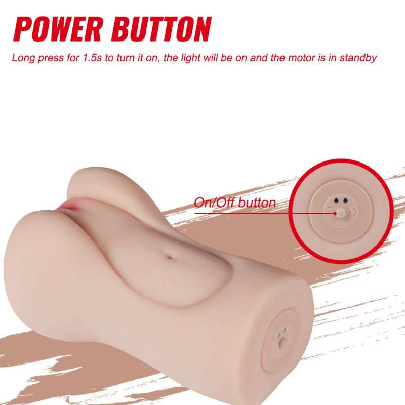 Aggie Realistic Vibrating Vaginal Masturbator – Body-Safe TPR Vibrator > Sex Toys For Men > Masturbators > Vibrating - Tophatter Daily Deals
