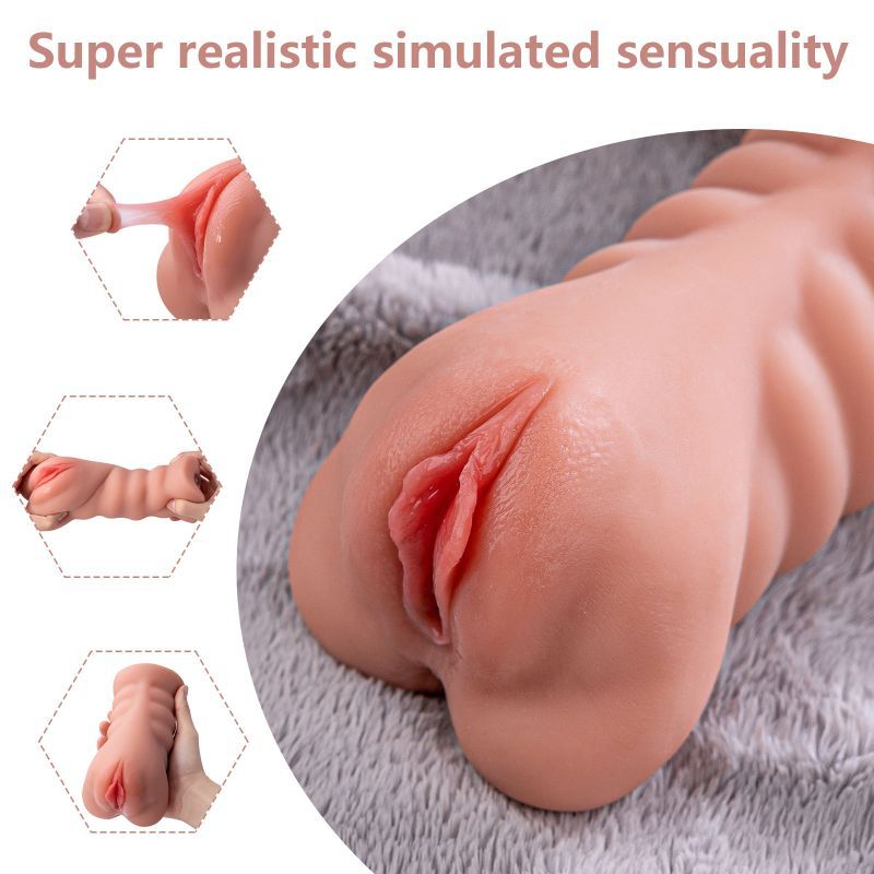 Ramar Realistic Vibrating Masturbator – Dual Vaginal and Anal Stimulation > Sex Toys For Men > Masturbators > Vibrating - Tophatter Daily Deals