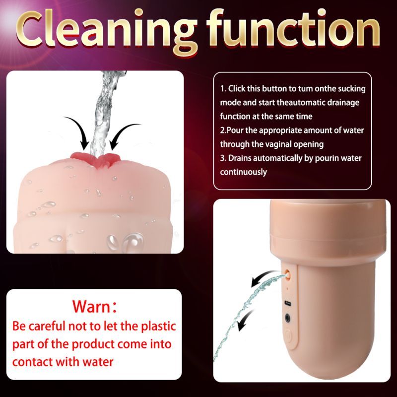 Suctroker Dual Density Vibrating Sucking Vaginal Masturbator > Sex Toys For Men > Masturbators > Vibrating - Tophatter Daily Deals