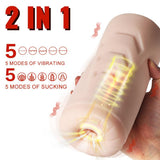 Suctroker Dual Density Vibrating Sucking Vaginal Masturbator – Vibrating Masturbator > Sex Toys For Men > Masturbators > Vibrating - Tophatter Daily Deals