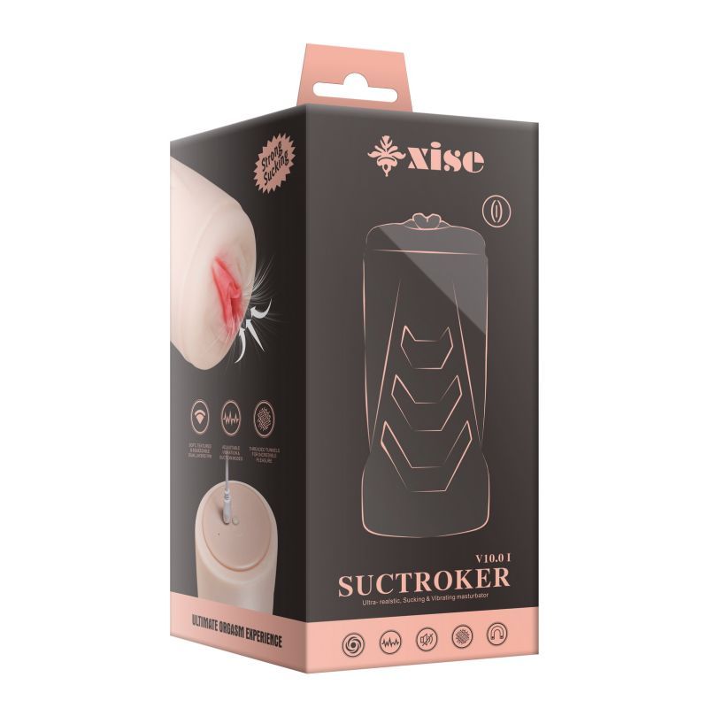 Suctroker Dual Density Vibrating Sucking Vaginal Masturbator – Vibrating Masturbator > Sex Toys For Men > Masturbators > Vibrating - Tophatter Daily Deals