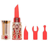 Ruby Kiss 4 in 1 – Luxury Lipstick Vibrator with Interchangeable Tips > Vibrators > Mini Vibrators - Tophatter Daily Deals