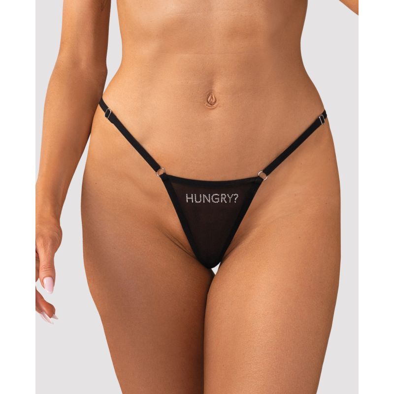 Hungry? Sheer Mesh Thong – Adjustable Straps Lingerie > Clothes > Panties - Tophatter Daily Deals