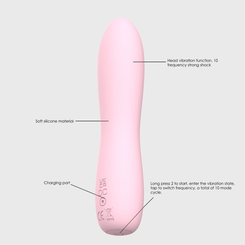 Bella Silicone Bullet Massager (Pink) – Silicone 140mm Vibrator > Vibrators > Mini Vibrators - Tophatter Daily Deals