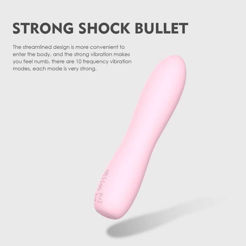 Bella Silicone Bullet Massager (Pink) – Silicone 140mm Vibrator > Vibrators > Mini Vibrators - Tophatter Daily Deals