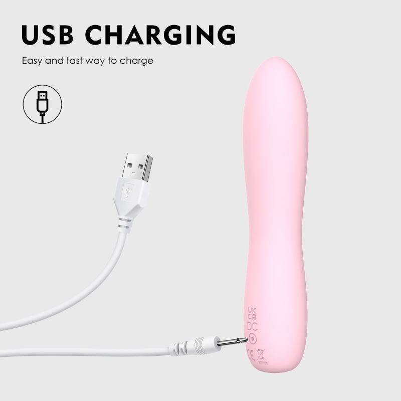 Bella Silicone Bullet Massager (Pink) – Silicone 140mm Vibrator > Vibrators > Mini Vibrators - Tophatter Daily Deals