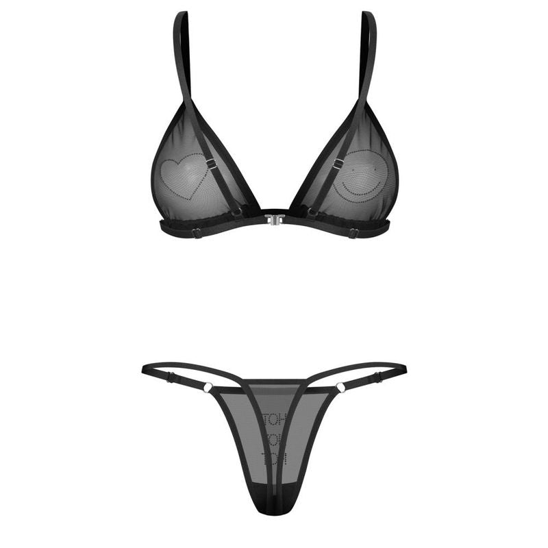 Wet Me 2 Pc Bra and Panty Set – Transparent Recycled Mesh Lingerie > Clothes > Bra Sets - Tophatter Daily Deals