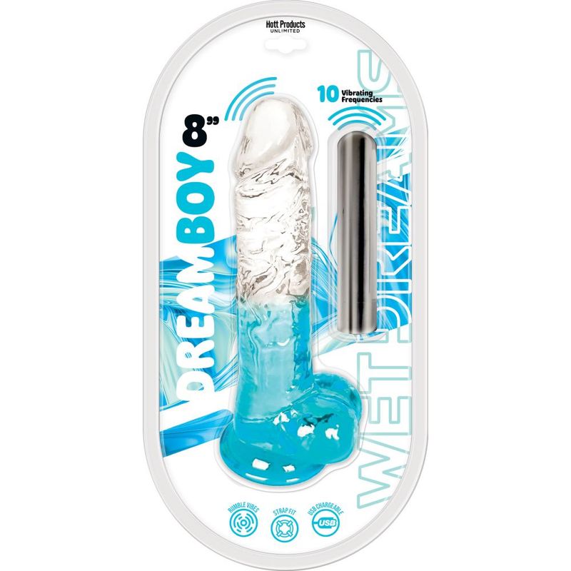 Dream Boy Jelly Dildo – 8 Inch Rechargeable Flexible Vibrator > Vibrators > Realistic Vibrators - Tophatter Daily Deals