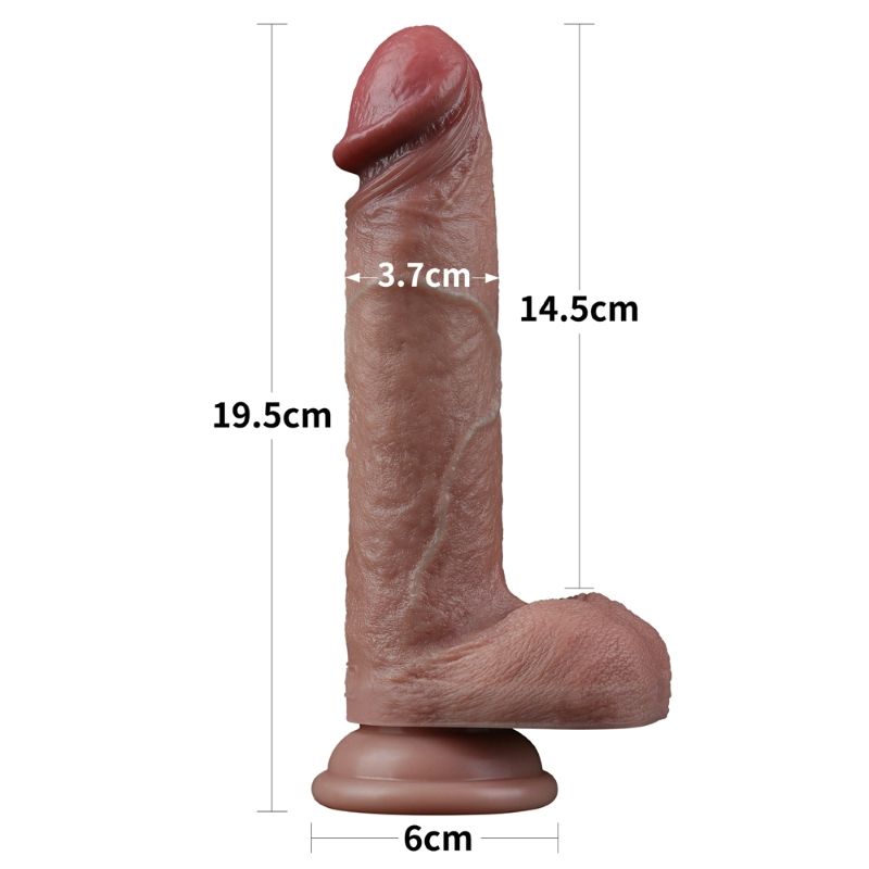 Lovetoy Dual Layered Silicone Dildo 7.5 Inches > Dildos > Realistic Dildos - Tophatter Daily Deals