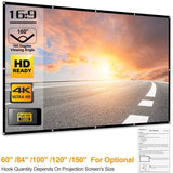 16:9 Foldable Projector Screen Anti-Crease Wall Mounted TV & Video - Tophatter Daily Deals