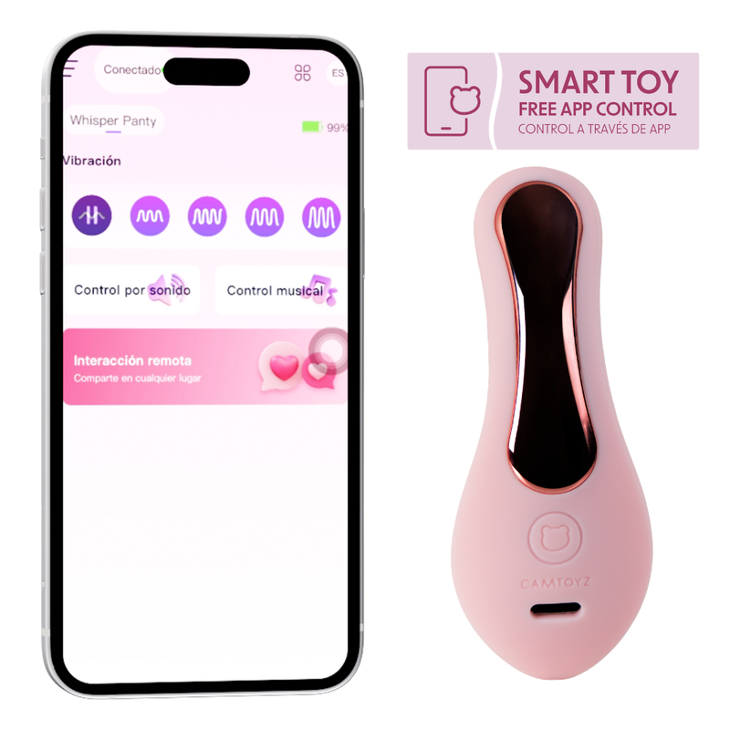 Whisper Camtoyz Ultra Silent App-Controlled Vibrating Panty > Sex Toys For Ladies > Panty Vibes - Tophatter Daily Deals