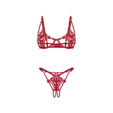 Luise Sublim New Edition – Two-Piece Lace Bra and Crotchless Panty Set > Clothes > Bra Sets - Tophatter Daily Deals