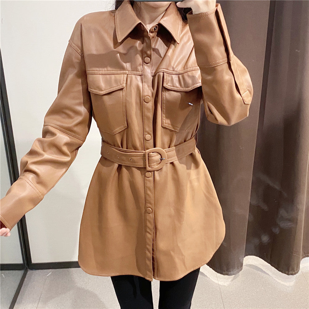 All-match women's leather clothing 0 - Tophatter Daily Deals