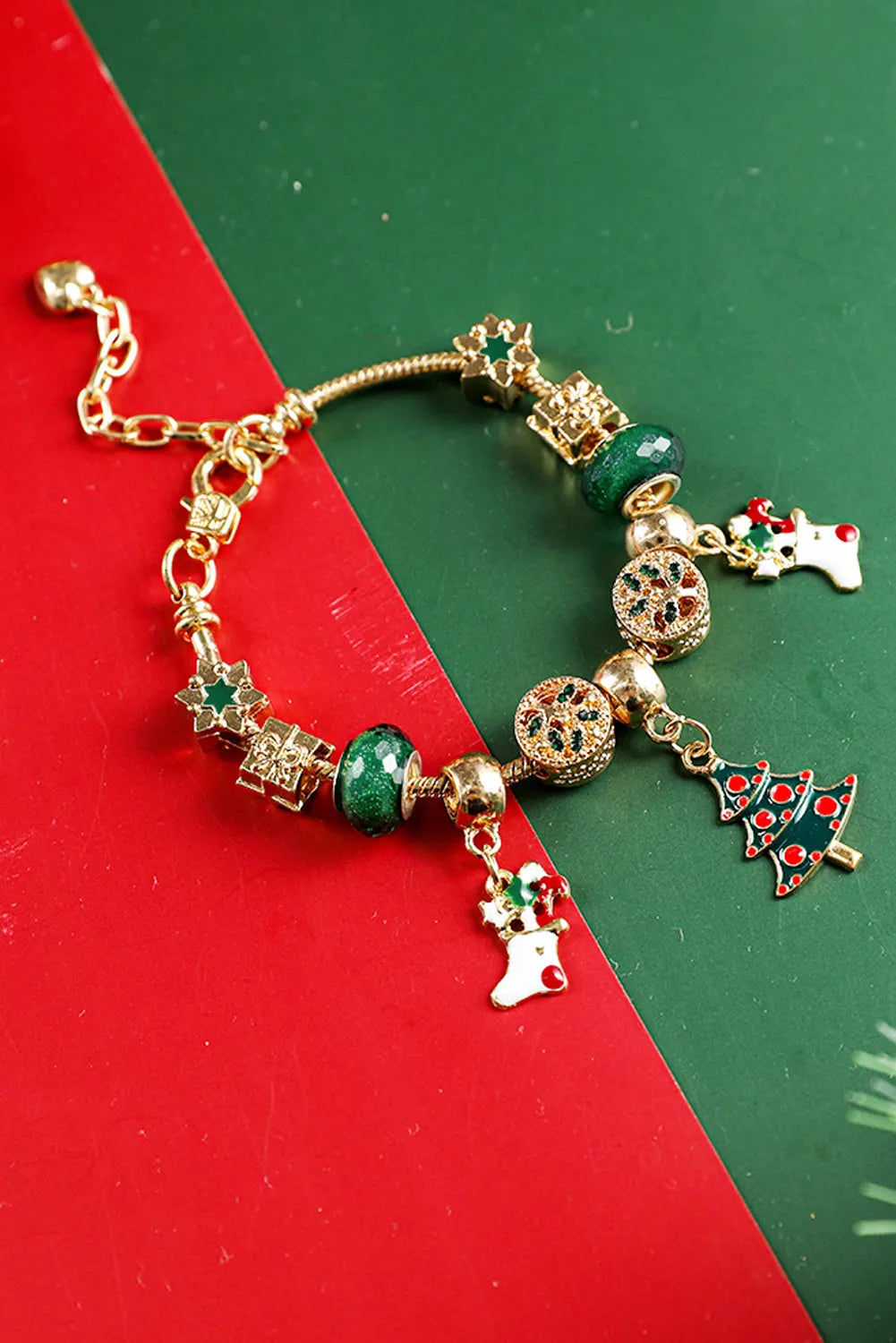 Green Cartoon Christmas Tree Charms Bracelet Bracelets - Tophatter Daily Deals