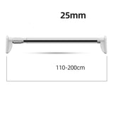 Built-In Spring Stainless Steel Non-Perforated Clothes Rail 0 - Tophatter Daily Deals