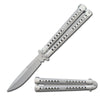 Swift Silver Balisong Two-Tone Titanium Coated Butterfly Knife - TOPHATTER'S ARMORY DEALS Collectible Weapons - Tophatter Daily Deals