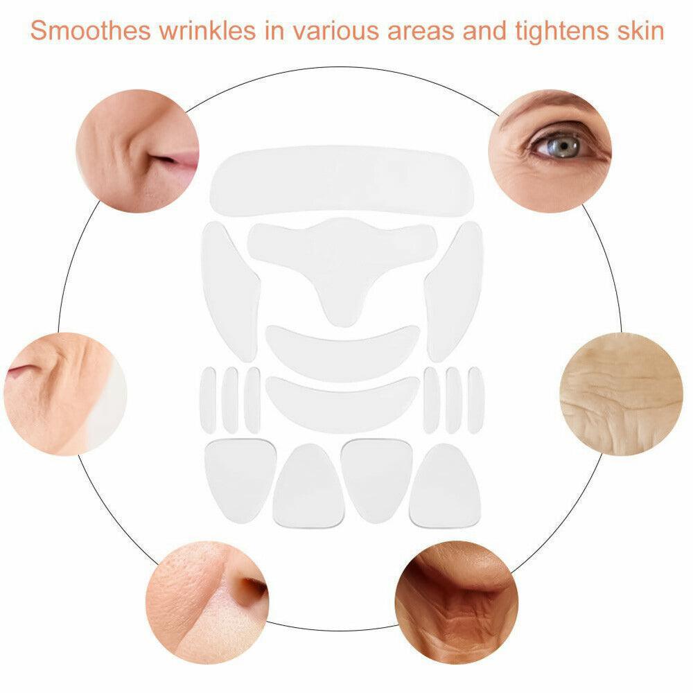 Silicone Wrinkle Patches - 16Pcs Silicone Anti Wrinkle Pad Patches For Face Eye Forehead Health & Beauty - Tophatter Daily Deals