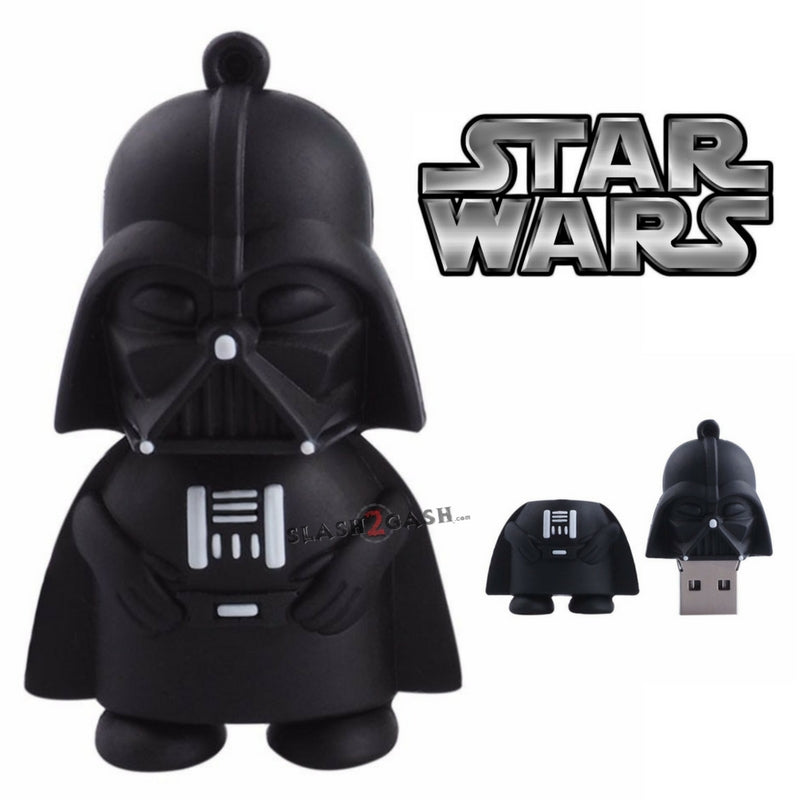 Star Wars Cartoon Darth Vader USB Flash Drive 2.0 Rubber Memory Stick 16gb USB Flash Drive - Tophatter Daily Deals