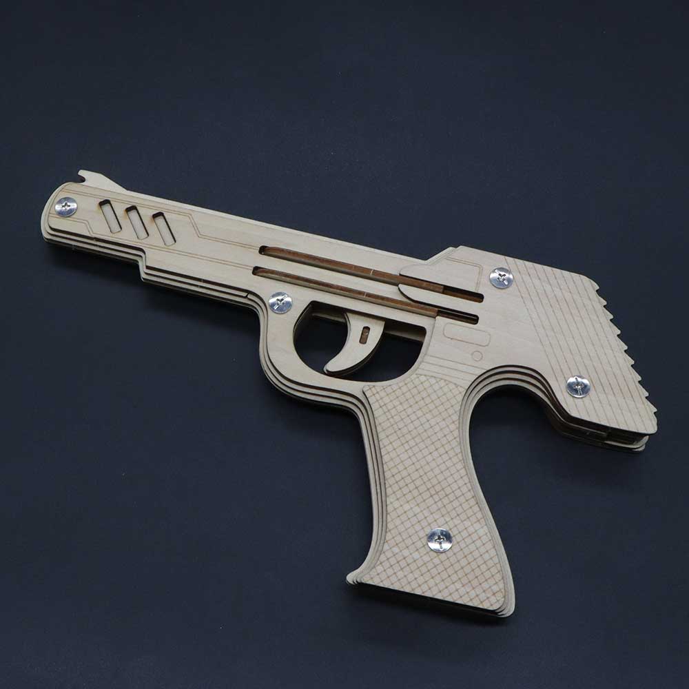 DIY 3D Semi-auto Rubber Band Pistol Model Kit - Tophatter Daily Deals