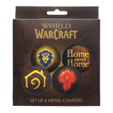 World of Warcraft - Set of Four Printed Metal Coasters Coaster - Tophatter Daily Deals