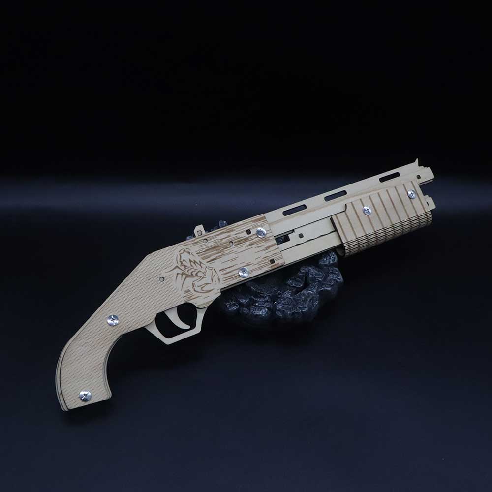 Wooden Mossberg Shotgun Rubber Band Gun Model Kit - Tophatter Daily Deals