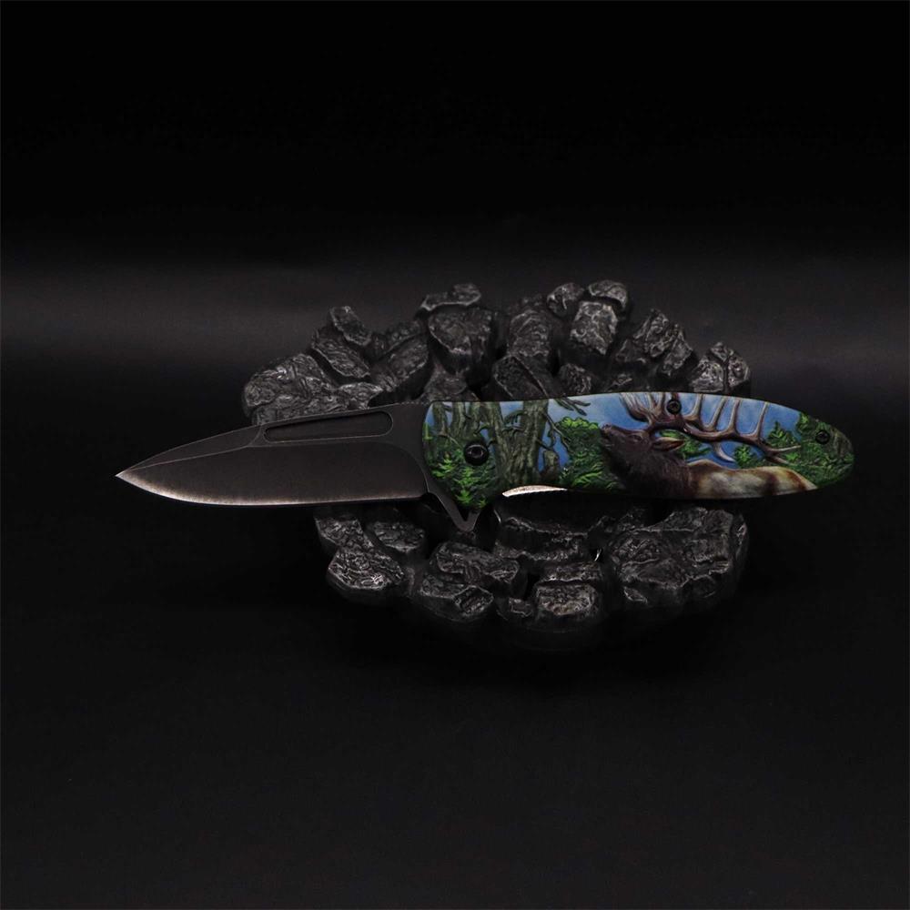 Male Deer Folding Knife Portable Camping Tool - Tophatter Daily Deals