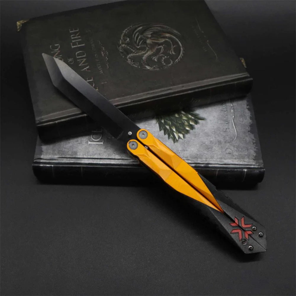 Val Game Knife Handicrafts Metal Game Skin Knife Gamer Gift Champion Knife Black - Tophatter Daily Deals