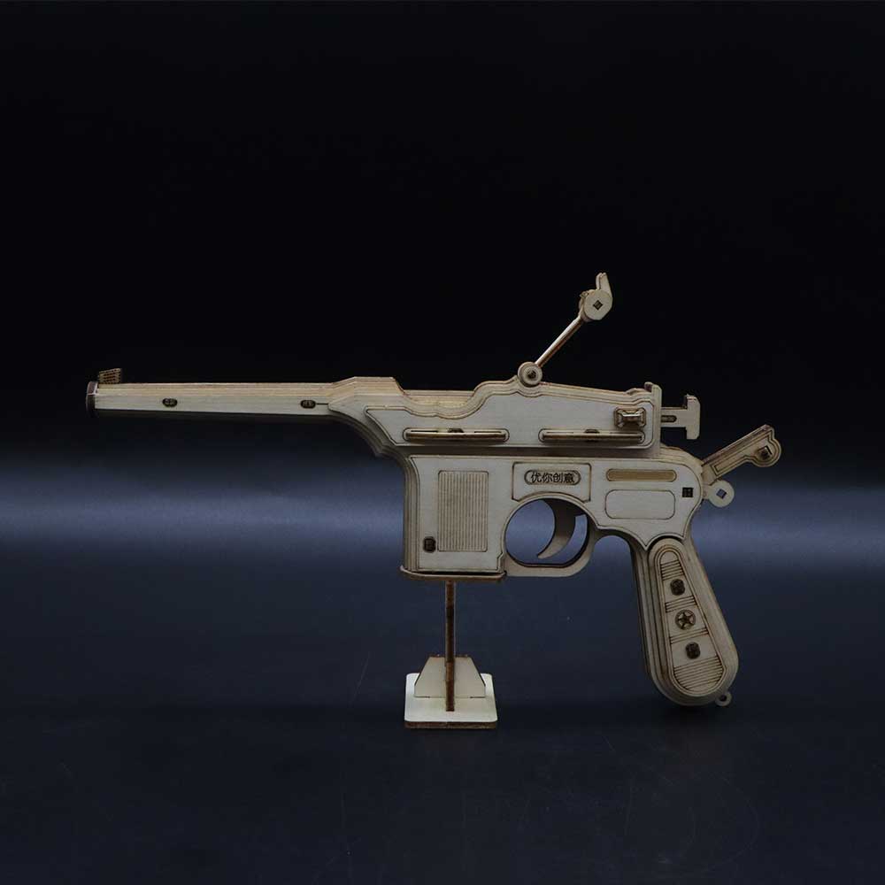 Mauser Military Pistol Wooden Model Pistol 3D Puzzle - Tophatter Daily Deals