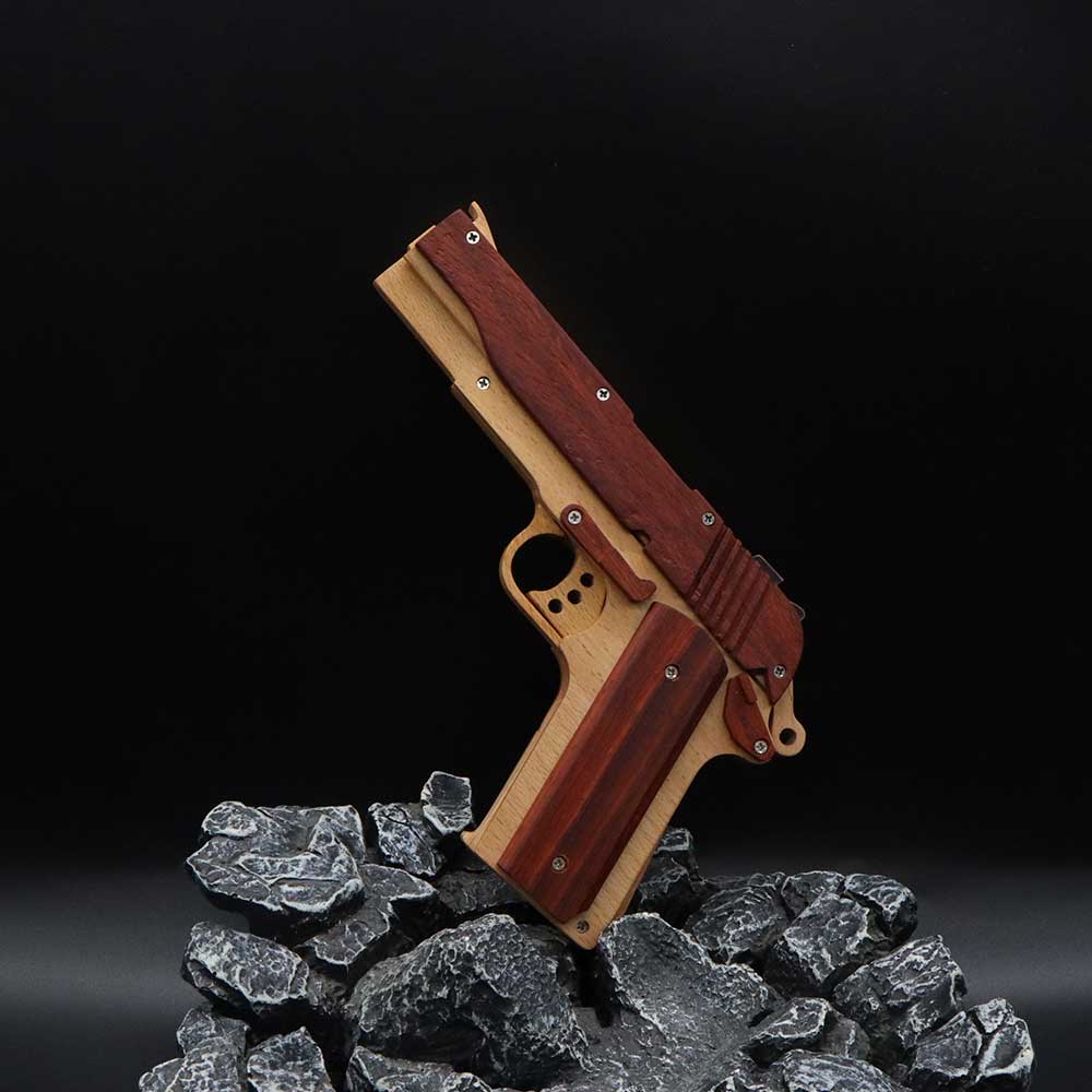 M1911 Wooden Rubber Band Gun Model - Tophatter Daily Deals