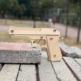 Assembled M92F Wooden Rubber Band Gun - Tophatter Daily Deals