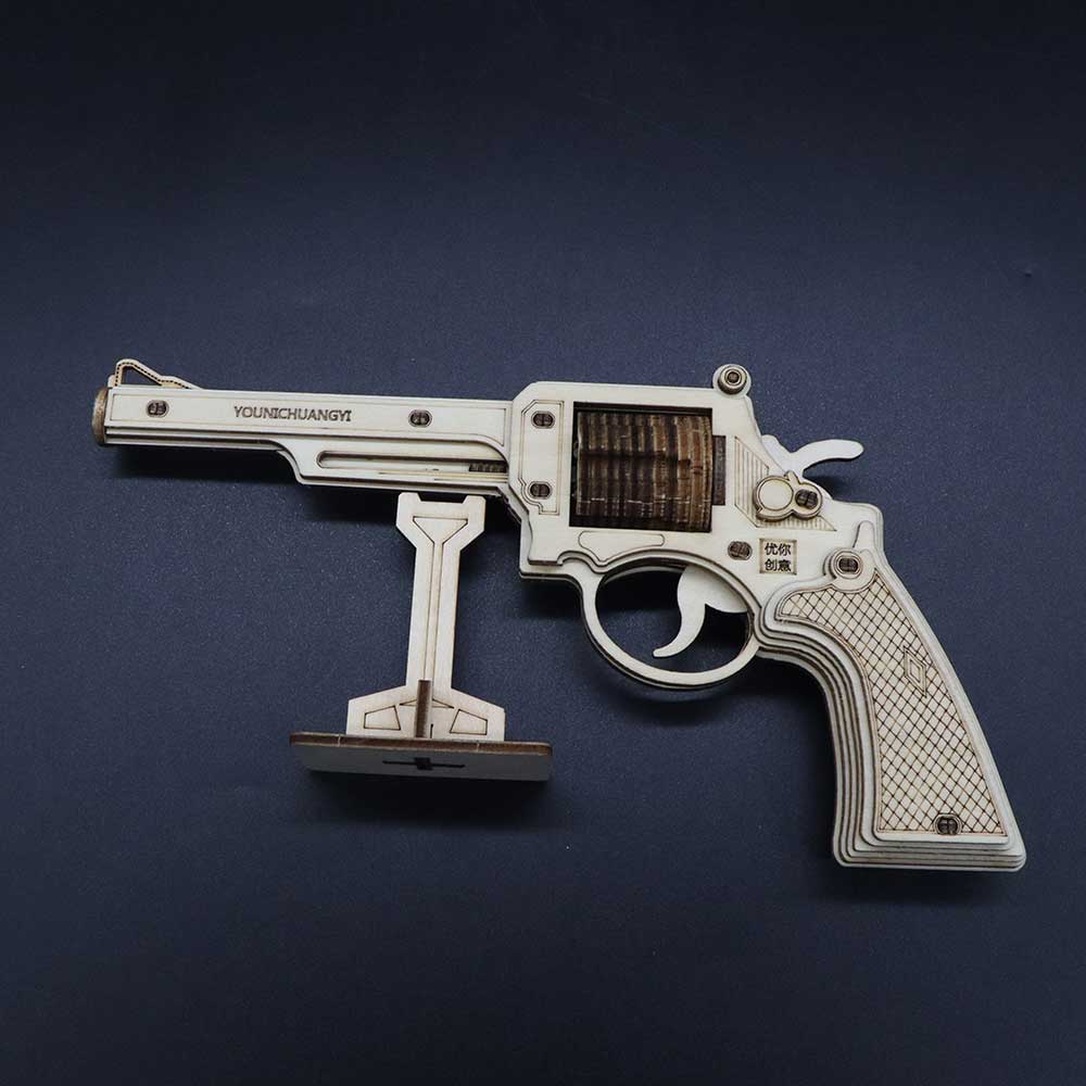 Revolver Wooden Model Kit S&W Gun - Tophatter Daily Deals