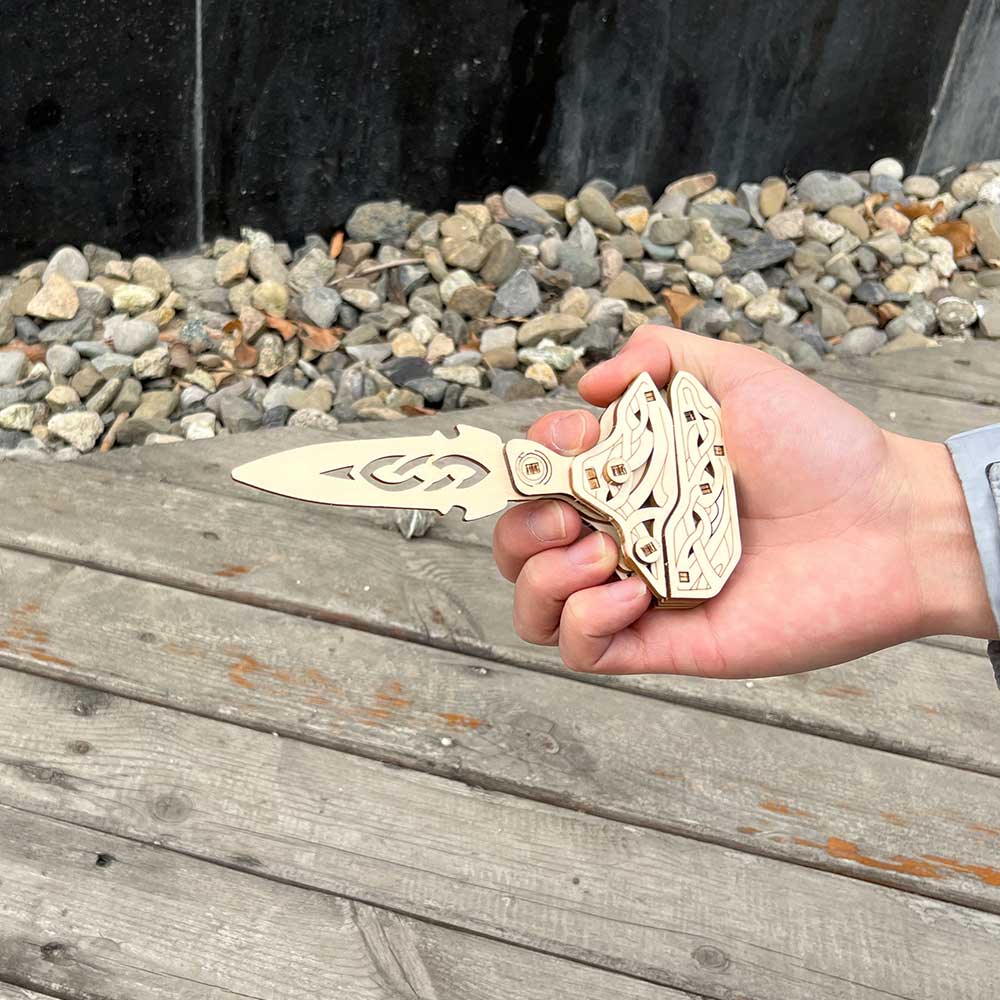 Wooden Shadow Knife 3D Puzzle Model - Tophatter Daily Deals