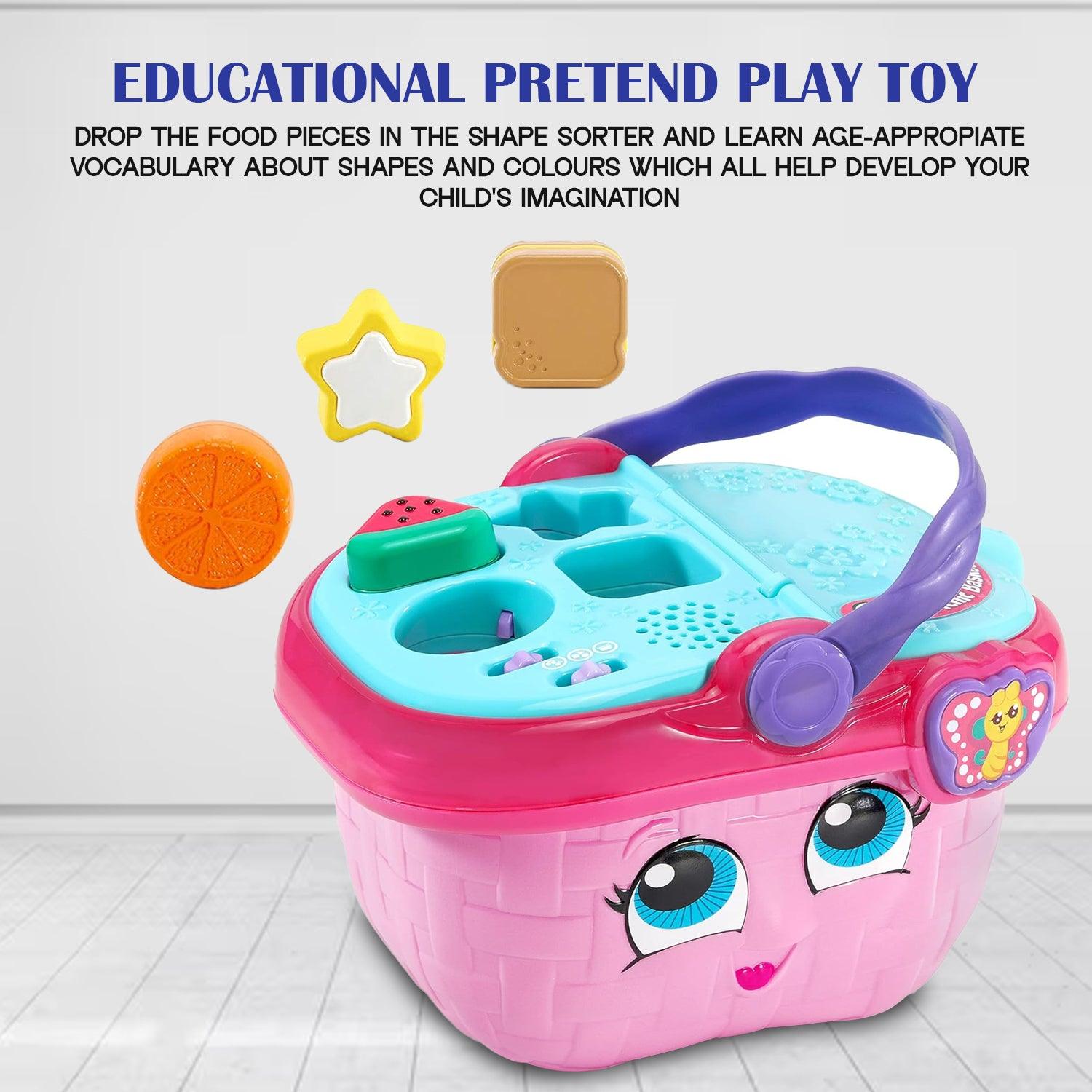 Picnic Basket Toy - Educational and Interactive 16 Pieces for Creative and Learning Play Toys For 1-3 Years Boys & Girls Christmas Toys - Tophatter Daily Deals
