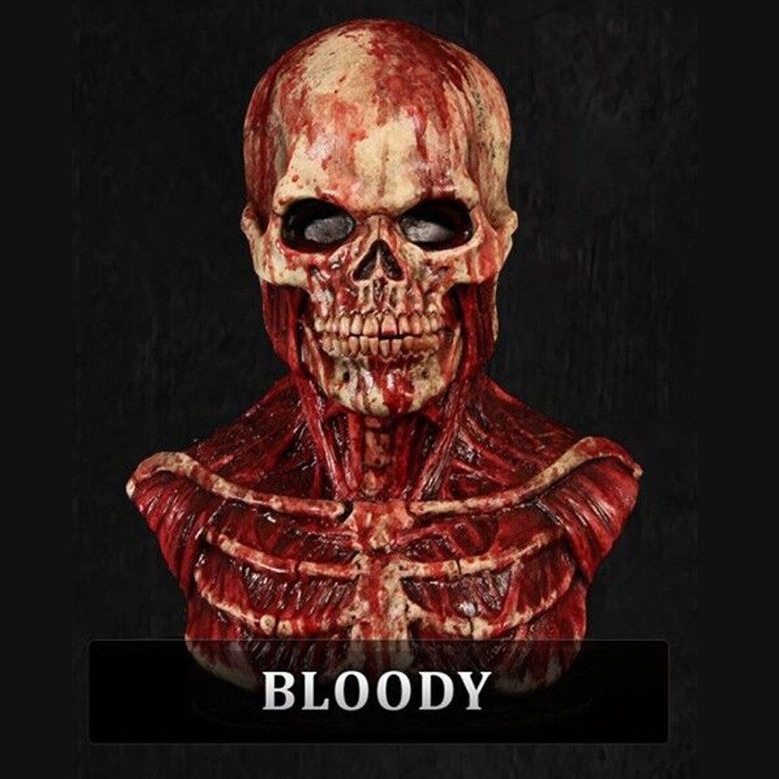 Halloween Skull Mask Latex Bloody Horror Costume 2025 3D Changing Face Moving Picture Frame - Tophatter Daily Deals