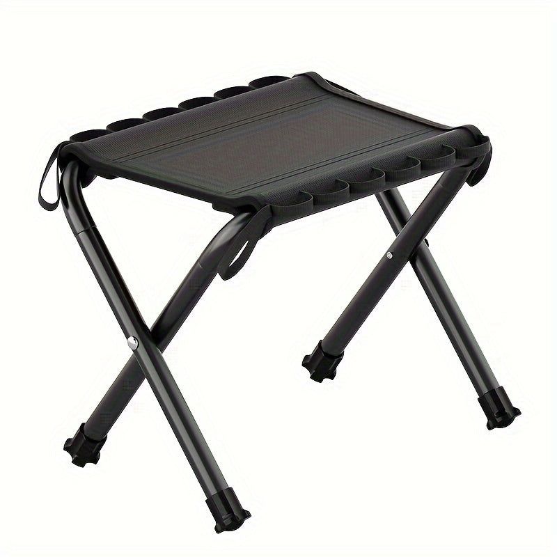 Folding Stool Frame Black Mesh Seat Outdoor Recreation > Camping > Camp Furniture - Tophatter Daily Deals