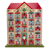 Gisela Graham Reusable Wooden Advent Calendar, 24 Drawer Alpine Christmas House Advent Calendar - Tophatter Daily Deals