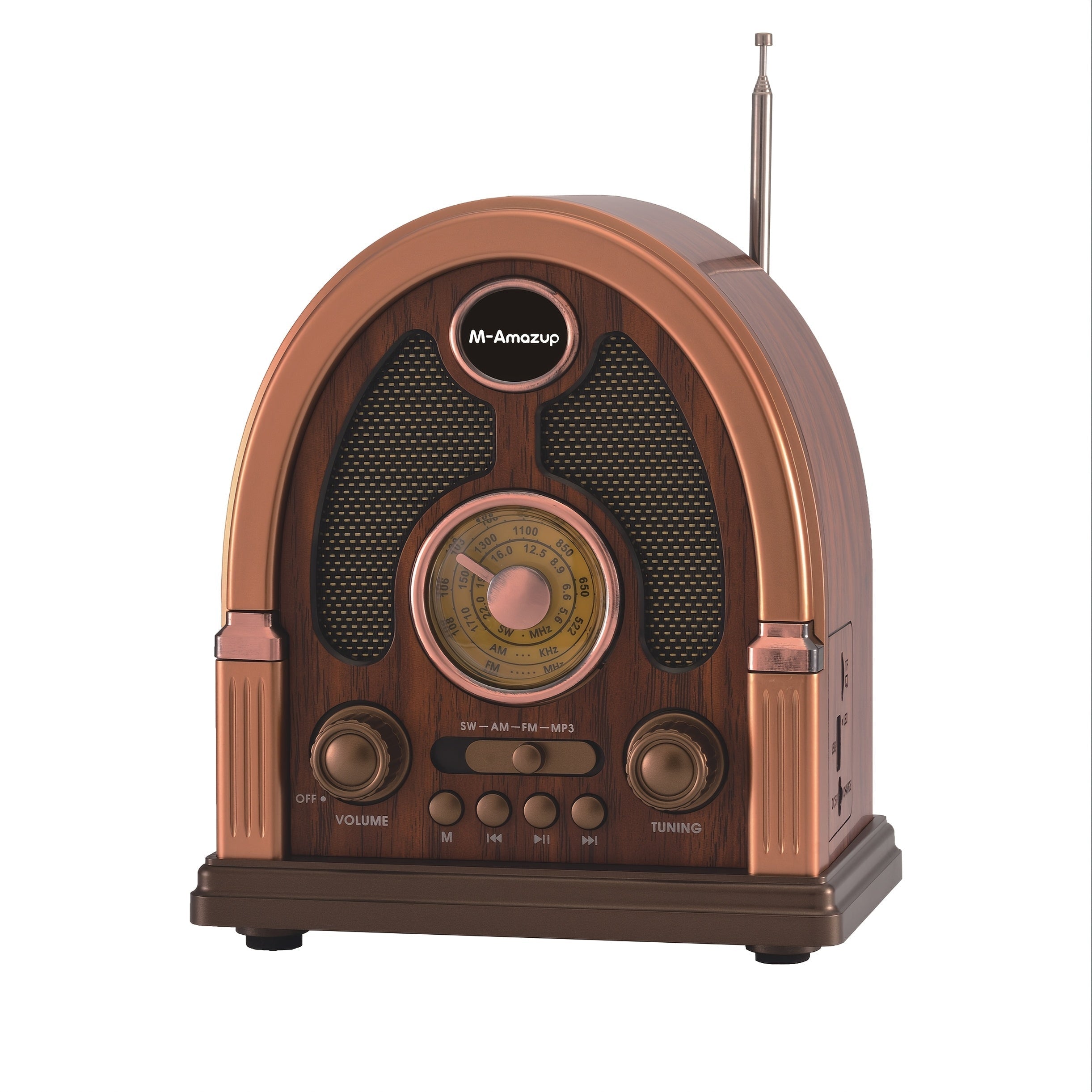 Wireless Vintage Radio with USB, FM/AM/SW Playback Camping & Hiking - Tophatter Daily Deals