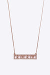 Inlaid Cubic Zirconia Bar Pendant Necklace Necklaces - Tophatter Daily Deals