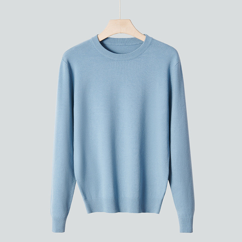 Soft Relaxed Men's Knit Sweater - Crew Neck, Modal Sky Blue 3D Changing Face Moving Picture Frame - Tophatter Daily Deals