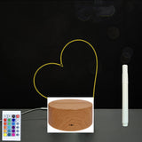 3D Acrylic Board Handwriting Message Board LED Light Style2 Wood grain B 0 - Tophatter Daily Deals