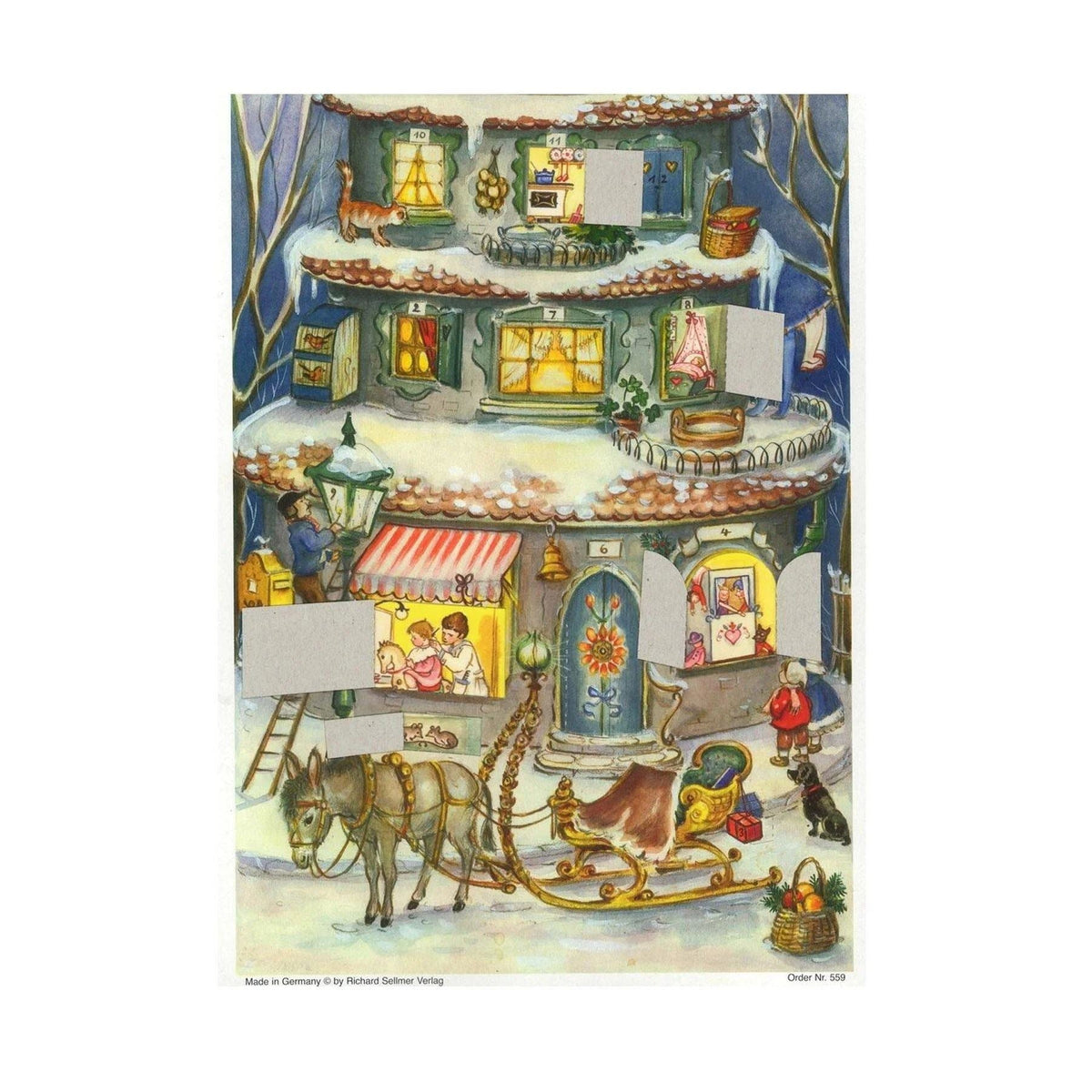 High Christmas Pyramid | Large Traditional Christmas Paper Advent Calendar Advent Calendar - Tophatter Daily Deals